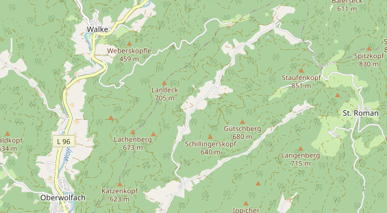 Site de camping sur la carte