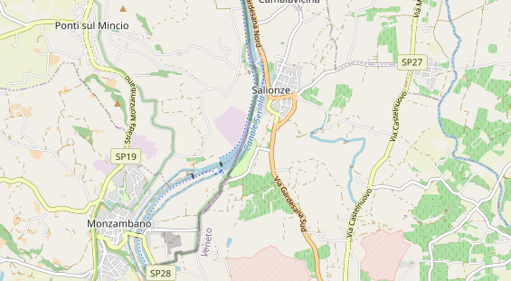 Site de camping sur la carte