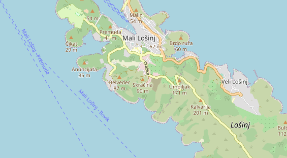 Glamping site on map