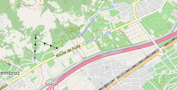 Glamping site on map