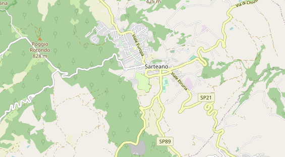 Site de camping sur la carte