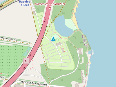 Glampingplatz on satellite image