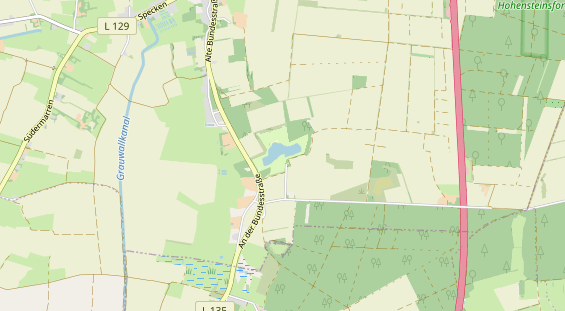 Site de camping sur la carte