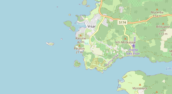 Site de camping sur la carte