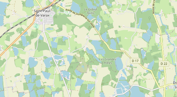 Glamping site on map