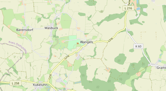 Site de camping sur la carte