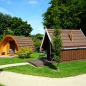 Glamping accommodation - Der Pod und Troll von außen © Campingpark Kerstgenshof - Pods auf dem Campingpark Kerstgenshof