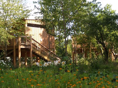 Luxury camping - Dusche - Auvergne - CosyCamp Baumhütte auf CosyCamp