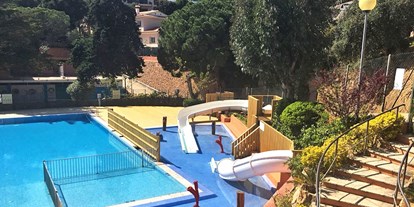 Luxuscamping - WC - Katalonien - Camping Cala Canyelles - Vacanceselect Hybridlodge Clever 4/5 Personen 2 Zimmer Badezimmer von Vacanceselect auf Camping Cala Canyelles