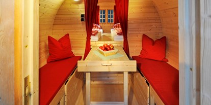 Luxuscamping - Art der Unterkunft: spezielle Unterkunft - Schlaffass Innenansicht - Nature Resort Natterer See Schlaffässer am Nature Resort Natterer See