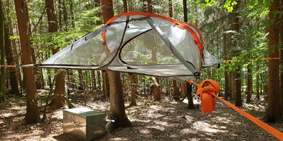 Luxuscamping - Art der Unterkunft: Baumhaus - Abenteuerlich übernachten im Baumzelt. - Baumhaushotel Solling Baumhaushotel Solling