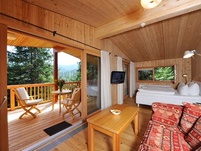 Luxury camping - Heizung - Tiroler Oberland - Baumhaus Innen - Das Kranzbach Das Kranzbach - Baumhaus