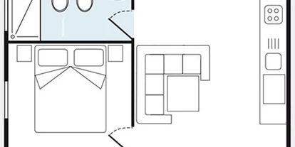 Luxury camping - Kühlschrank - Venedig - Union Lido - Suncamp Camping Home Veranda Medium auf Union Lido