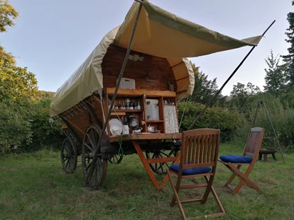 Luxury camping - Kochutensilien - Der Planwagen - Ecolodge Hinterland Western Lodge