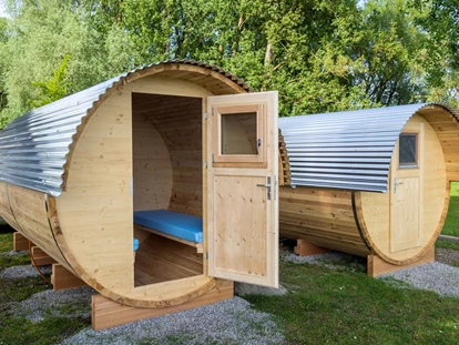Luxury camping - Art der Unterkunft: spezielle Unterkunft - Region Schwaben - Campingplatz Markelfingen Schlaf-Fass auf dem Campingplatz Markelfingen 