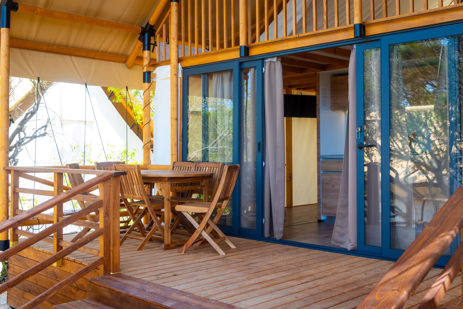 Alojamiento glamping - Glamping-Zelt Safari Loft - Grundriss Dachboden - Glamping Tent Safari Loft auf Camping Lacona Pineta