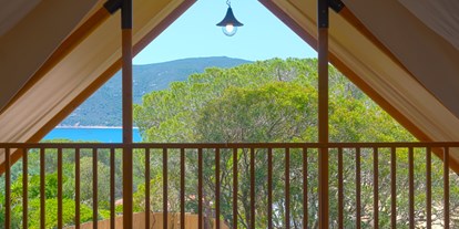 Luxuscamping - Art der Unterkunft: Lodgezelt - Glamping-Zelt Safari Loft - Grundriss Dachboden - Camping Lacona Pineta Glamping Tent Safari Loft auf Camping Lacona Pineta