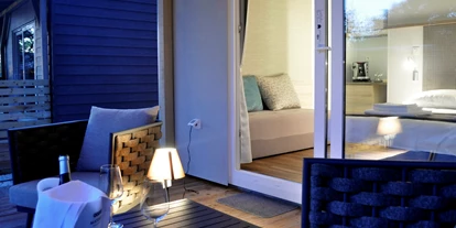 Luxury camping - Fahrradverleih - Adria - Bed and breakfast mobile home by night - B&B Suite Mobileheime für 2 Personen mit eigenem Garten