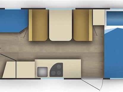 Luxuscamping - Spielraum - Venetien - Plan vom Wohnwagen - Camping Residence il Tridente - Gebetsroither