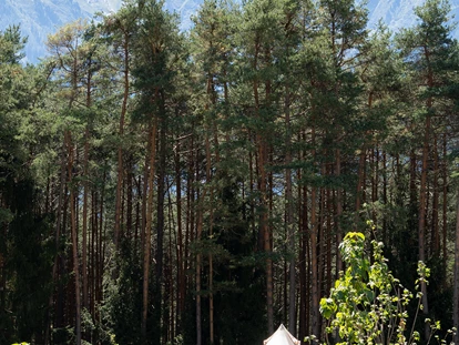 Luxuscamping - Volleyball - Österreich - Glampingzelt mit privater Holzterrasse in idyllischer Lage - Camping Gerhardhof