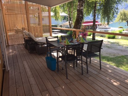 Luxury camping - Volleyball - Austria - Terrasse SeeLodge - Seecamping Hoffmann