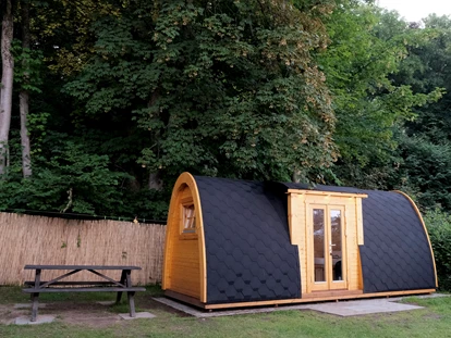 Luxury camping - Sauna - Schleswig-Holstein - Glampingzelt, Glamping LUXUS Pods, Fässer  im Naturpark Camping Prinzenholz 