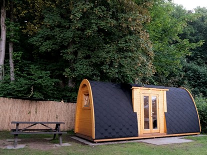Luxuscamping - Sauna - Schleswig-Holstein - Glampingzelt, Glamping LUXUS Pods, Fässer  im Naturpark Camping Prinzenholz 