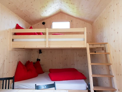 Luxury camping - Sauna - Graubünden - Chamonna Jaura innen - Camping Muglin Müstair