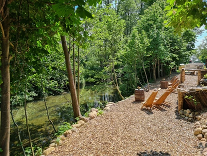 Luxury camping - barrierefreier Zugang ins Wasser - George Glamp Resort Perdoeler Mühle