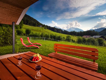 Luxury camping - getrennte Schlafbereiche - Oberbayern - Campingplatz Allweglehen Chalet auf Campingplatz Allweglehen
