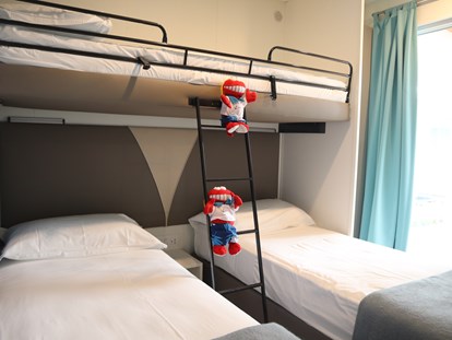 Luxury camping - getrennte Schlafbereiche - Veneto - Kinderbettzimmer - Camping Vela Blu Mobilheim Lido Platinum auf Camping Vela Blu