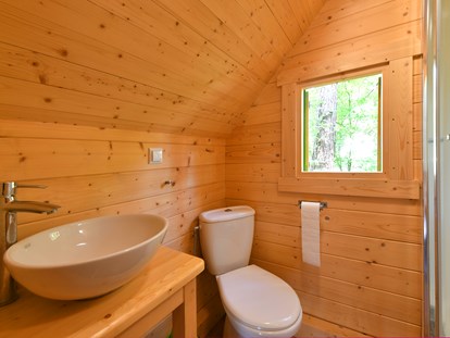 Luxury camping - Gartenmöbel - Bavaria - Bad mit WC und Dusche im Family-Troll - Waldcamping Brombach Family Troll am Waldcamping Brombach