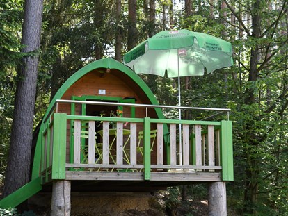 Luxury camping - Art der Unterkunft: Hütte/POD - Außenansicht Penthouse Pod - Waldcamping Brombach Penthouse Pod am Waldcamping Brombach
