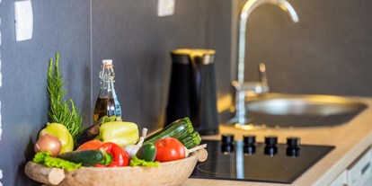 Luxuscamping - Sonnenliegen - Dalmatien - kitchen - Lavanda Camping**** Prestige Mobile Home mit Whirlpool