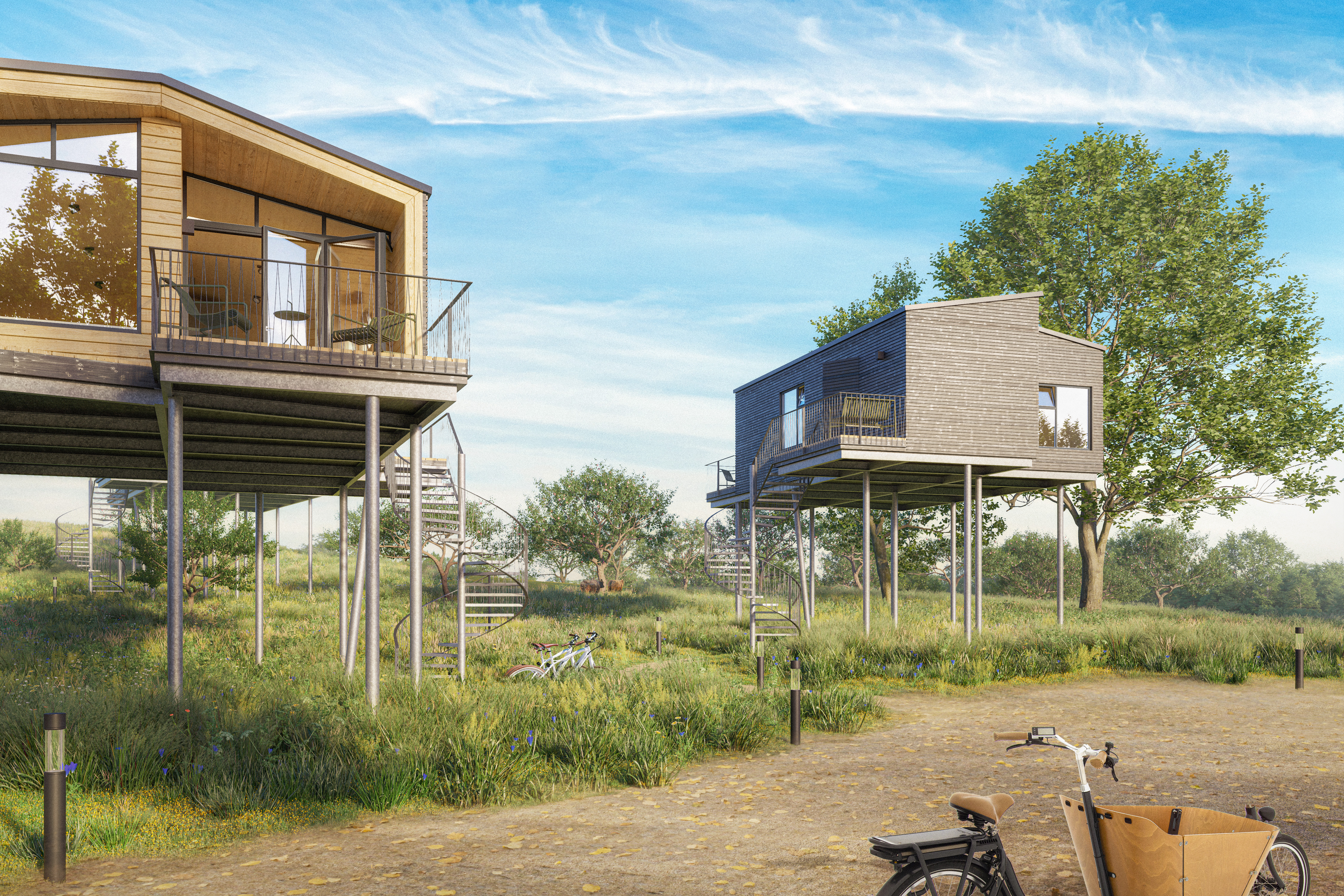 Camping de luxe - Baumhaus Suiten auf der Wiese - Übernachten im Baumhaus an der Ostsee