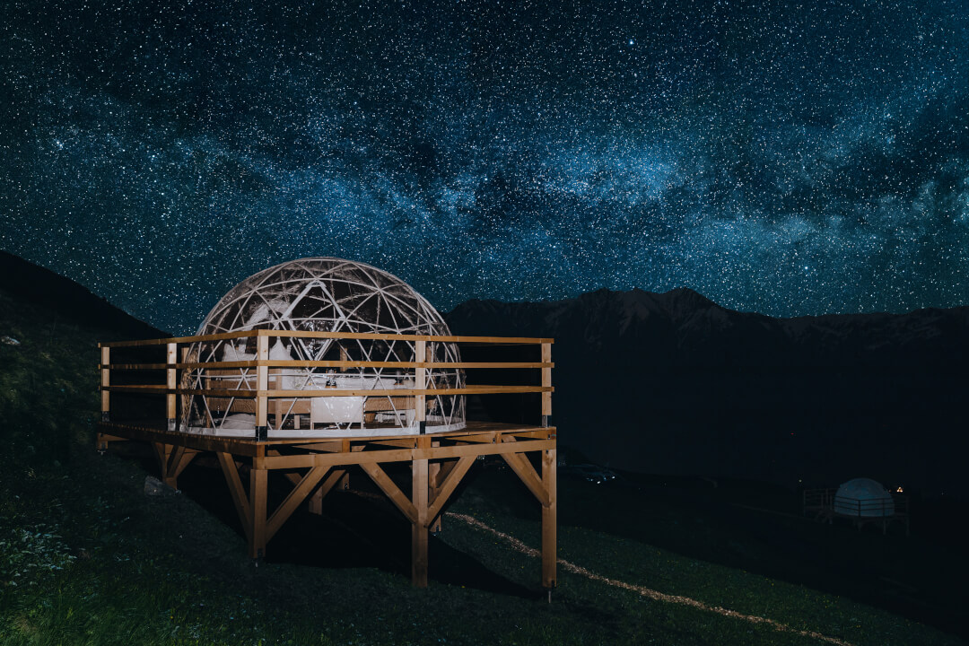 Glampingunterkunft - Adventurly Bubble-Suite | Sternengucker - Vella
