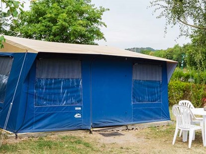 Luxury camping - Kochmöglichkeit - Ain - Camping Ile De La Comtesse   Mietzelt Zodiac am Camping Ile De La Comtesse