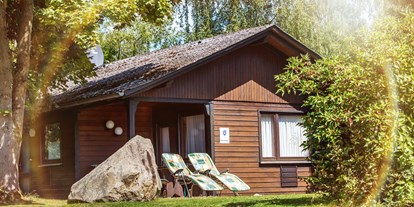 Luxuscamping - Terrasse - Hessen Nord - Camping- und Ferienpark Teichmann Ferienhaus Typ B auf Camping- und Ferienpark Teichmann
