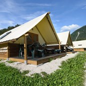 Glampingunterkunft: Camping al Lago Arsie: Zelt Esox am Camping al Lago Arsie