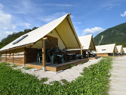 Luxuscamping - Kochmöglichkeit - Italien - Camping al Lago Arsie Zelt Esox am Camping al Lago Arsie