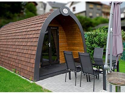 Luxuscamping - Terrasse - Hessen Süd - Camping Odersbach Campingpod auf Camping Odersbach
