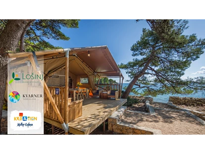 Luxury camping - Terrasse - Zadar - Šibenik - View - Camping Baldarin Glamping-Zelte auf Camping Baldarin