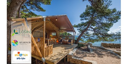 Luxuscamping - Terrasse - Kvarner - View - Camping Baldarin Glamping-Zelte auf Camping Baldarin