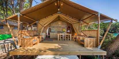 Luxuscamping - Terrasse - Kvarner - Glamping Premium Tent - Camping Baldarin Glamping-Zelte auf Camping Baldarin