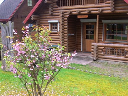Luxuscamping - Region Usedom - Blockhaus für 2-4 Personen - Camping Pommernland Finnische Blockhäuser auf Camping Pommernland 
