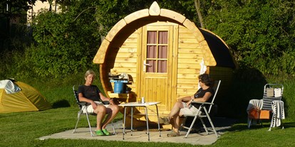 Luxuscamping - Art der Unterkunft: Schlaffass - Schwäbische Alb - Camping Schwabenmühle Schlaffass auf Camping Schwabenmühle