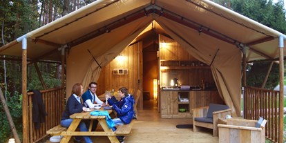 Luxuscamping - Franken - Waldcamping Brombach Safarizelt am Waldcamping Brombach