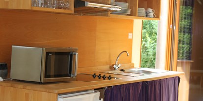 Luxuscamping - TV - Küchenzeile - Uhlenköper-Camp Mobilheim auf dem Uhlenköper-Camp Uelzen