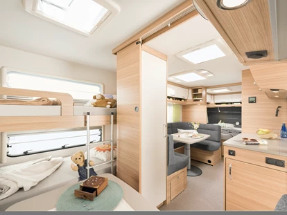 Luxuscamping - getrennte Schlafbereiche - Wohnraum - Mobilheime direkt an der Ostsee Glamping Caravan