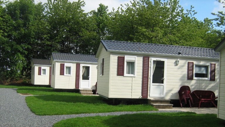 Campeggio di lusso - Mobilheim Foxhouse Außenansicht - Luxus Mobilheime Foxhouse für 6 Personen auf Camping Fuussekaul